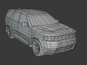 dodge durango 3d low poly model 3D 模型