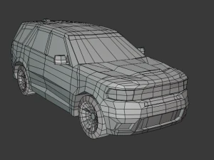 dodge durango 3d low poly model 3D Model