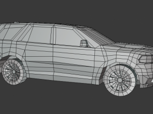 dodge durango 3d low poly model 3D 模型
