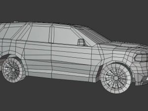 dodge durango 3d low poly model 3D Model