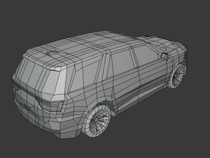 dodge durango 3d low poly model 3D Model