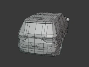dodge durango 3d low poly model 3D Model