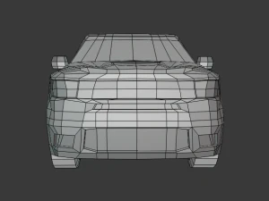 dodge durango 3d low poly model 3D Model