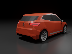 renault clio 2020 lowpoly Model 3D