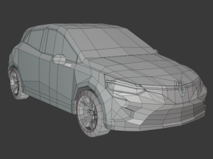 renault clio 2020 lowpoly Model 3D