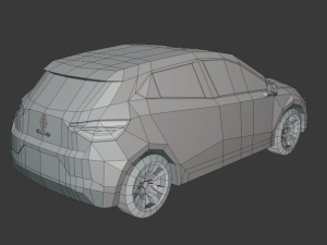 renault clio 2020 lowpoly Model 3D