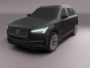 volvo xc90 suv lowpoly Modèle 3D
