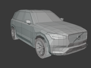volvo xc90 suv lowpoly Modèle 3D