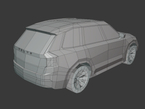 volvo xc90 suv lowpoly Modèle 3D