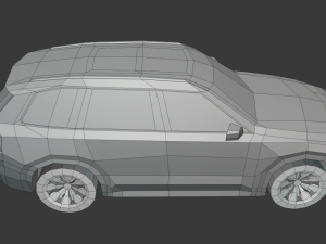 volvo xc90 suv lowpoly Modèle 3D