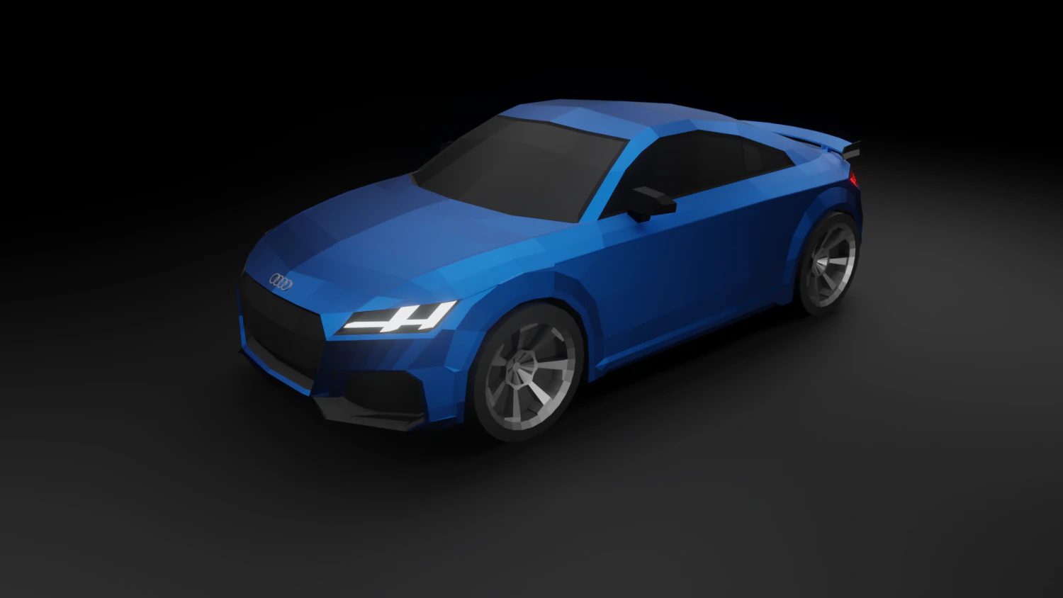 audi tt rs 2020 low poly 3D Model .c4d .max .obj .3ds .fbx .stl .blend 