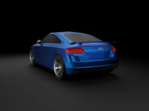 audi tt rs 2020 low poly 3D Model