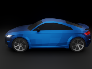 audi tt rs 2020 low poly 3D Model