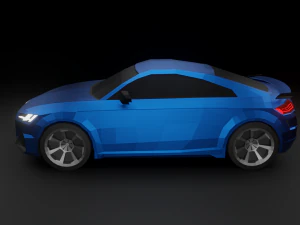 audi tt rs 2020 low poly 3D Model