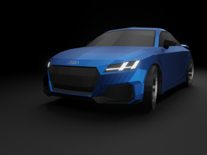audi tt rs 2020 low poly 3D Model