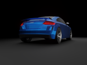 audi tt rs 2020 low poly 3D Model