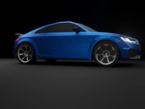 audi tt rs 2020 low poly 3D Model