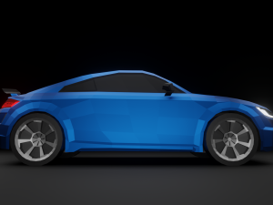 audi tt rs 2020 low poly 3D Model
