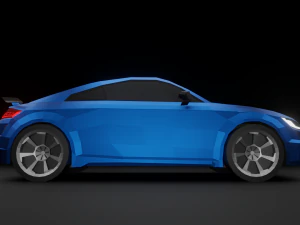 audi tt rs 2020 low poly 3D Model