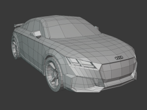 audi tt rs 2020 low poly 3D Model