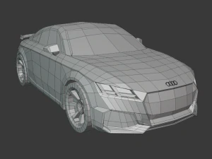 audi tt rs 2020 low poly 3D Model