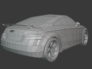 audi tt rs 2020 low poly 3D Model