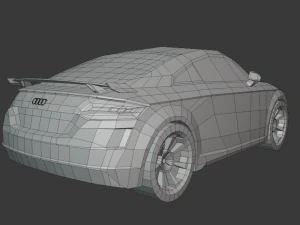 audi tt rs 2020 low poly 3D Model