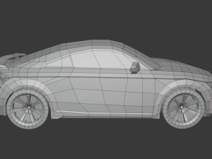 audi tt rs 2020 low poly 3D Model