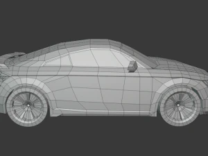 audi tt rs 2020 low poly 3D Model