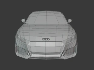 audi tt rs 2020 low poly 3D Model