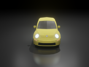 volkswagen beetle 2000 low poly Modelo 3D