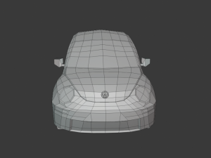 volkswagen beetle 2000 low poly Modelo 3D