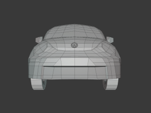 volkswagen beetle 2000 low poly Modelo 3D