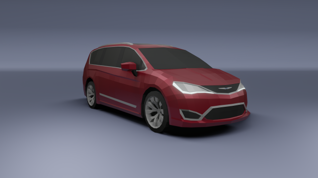 chrysler pacifica 2020 low poly 3D Model .c4d .max .obj .3ds .fbx .stl .blend 