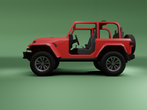 jeep wrangler 2020 low poly 3D Model