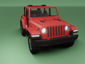 jeep wrangler 2020 low poly 3D Model