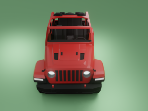 jeep wrangler 2020 low poly 3D Model