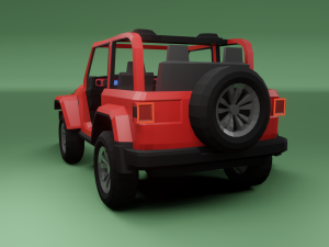 jeep wrangler 2020 low poly 3D Model