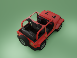 jeep wrangler 2020 low poly 3D Model