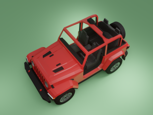 jeep wrangler 2020 low poly 3D Model