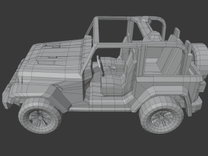 jeep wrangler 2020 low poly 3D Model