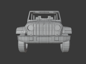 jeep wrangler 2020 low poly 3D Model