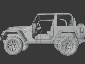 jeep wrangler 2020 low poly 3D Model