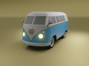 volkswagen type 2 low poly 3D-Modell