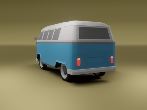 volkswagen type 2 low poly 3D-Modell