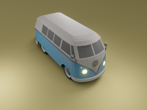 volkswagen type 2 low poly 3D-Modell