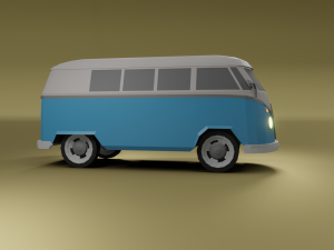volkswagen type 2 low poly 3D-Modell