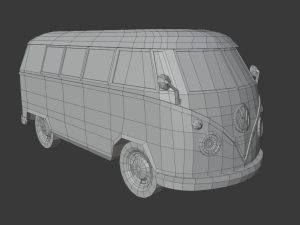 volkswagen type 2 low poly 3D-Modell