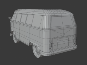 volkswagen type 2 low poly 3D-Modell