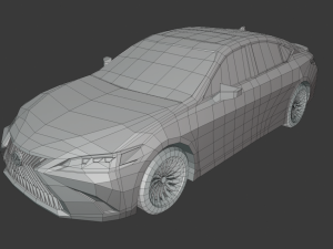 lexus es300 low poly 3D Modell